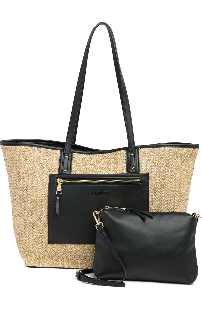 Steve Madden Brosey Tote Bag & Pouch, Main, color,