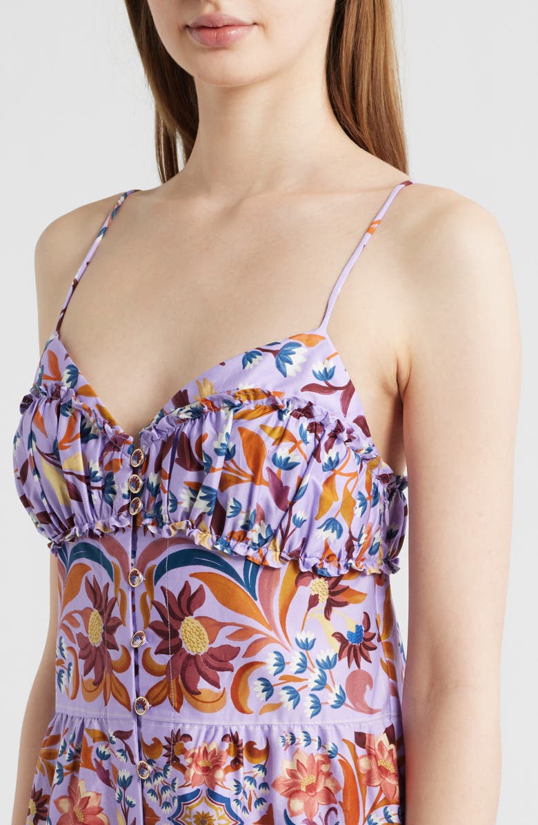 FARM Rio Flower Tiles Maxi Sundress, Alternate, color, Flower Tiles Lilac