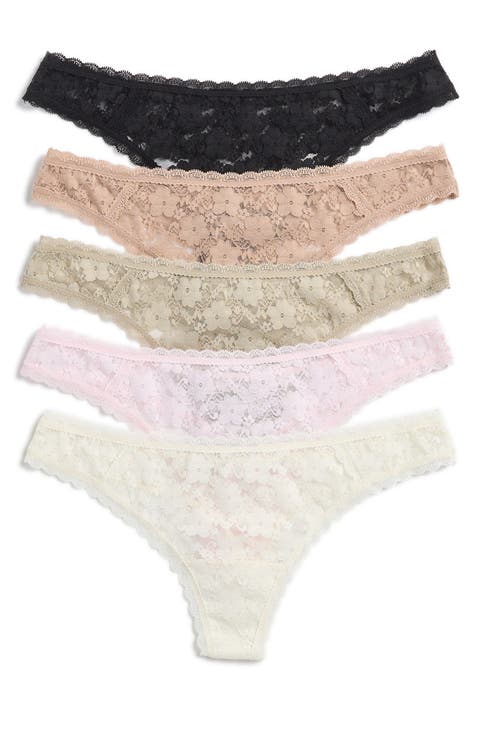 Lady in Lace Assorted 5-Pack Thongs