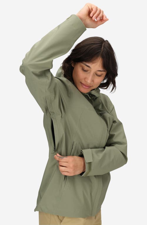 Marmot Precip® Eco Pro Waterproof Hooded Jacket In Green
