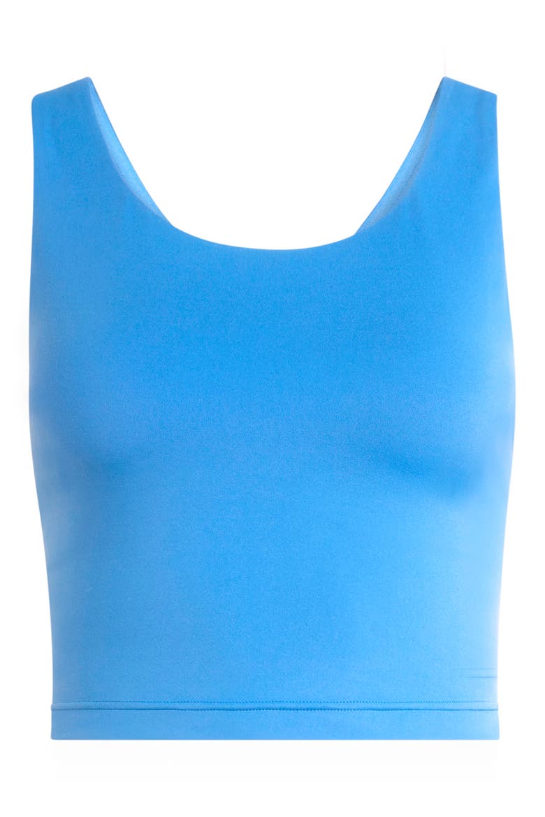 All Me Cropped Racerback Tank, Alternate, color, RAY BLUE