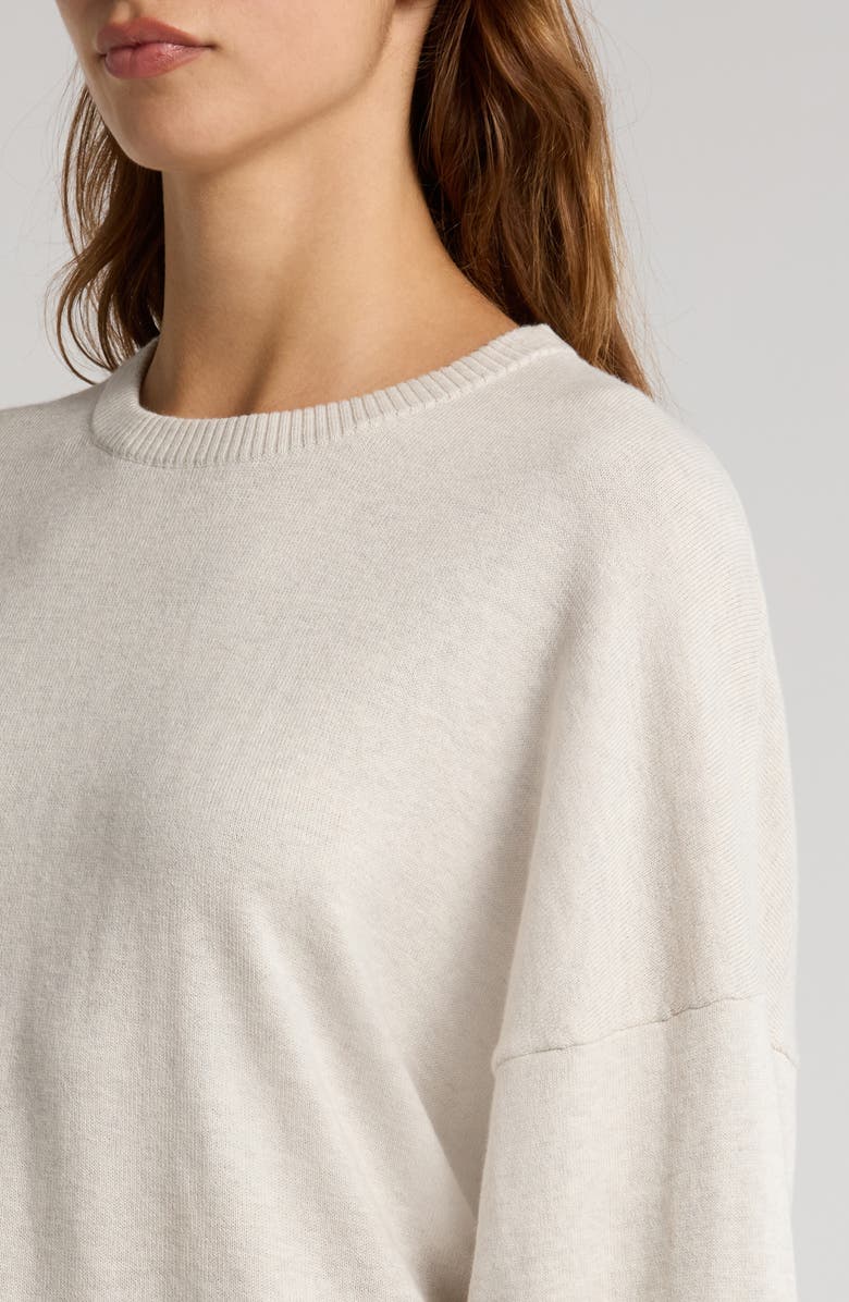Papinelle Crewneck Cotton & Cashmere Sweater, Alternate, color, 