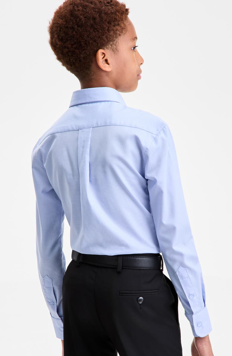 Tallia Kids' Tonal Stripe Dress Shirt, Alternate, color, Blue
