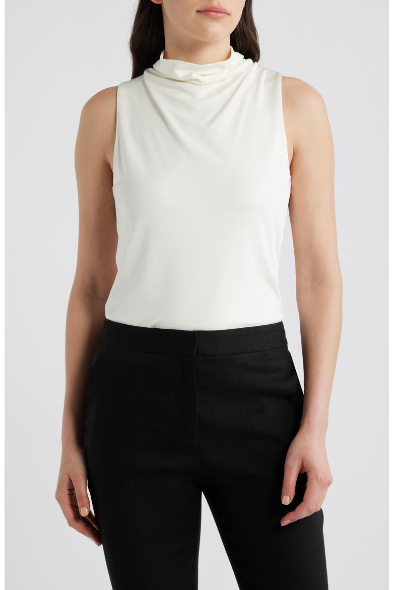 Ecary Sleeveless Cowl Neck Top, Main, color, SOFT CREAM