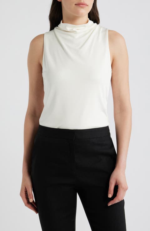 Ecary Sleeveless Cowl Neck Top