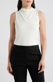 BOSS Ecary Sleeveless Cowl Neck Top