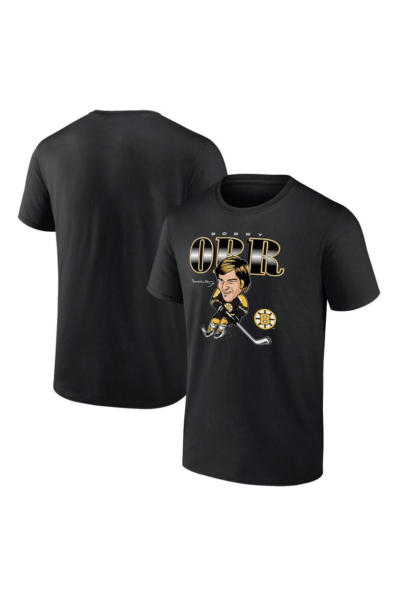 Men's Fanatics Branded Bobby Orr Black Boston Bruins Player Caricature T-Shirt, Main, color, Black