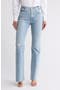 Alexxis High Waist Raw Hem Bootcut Jeans