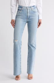 AG Alexxis High Waist Raw Hem Bootcut Jeans