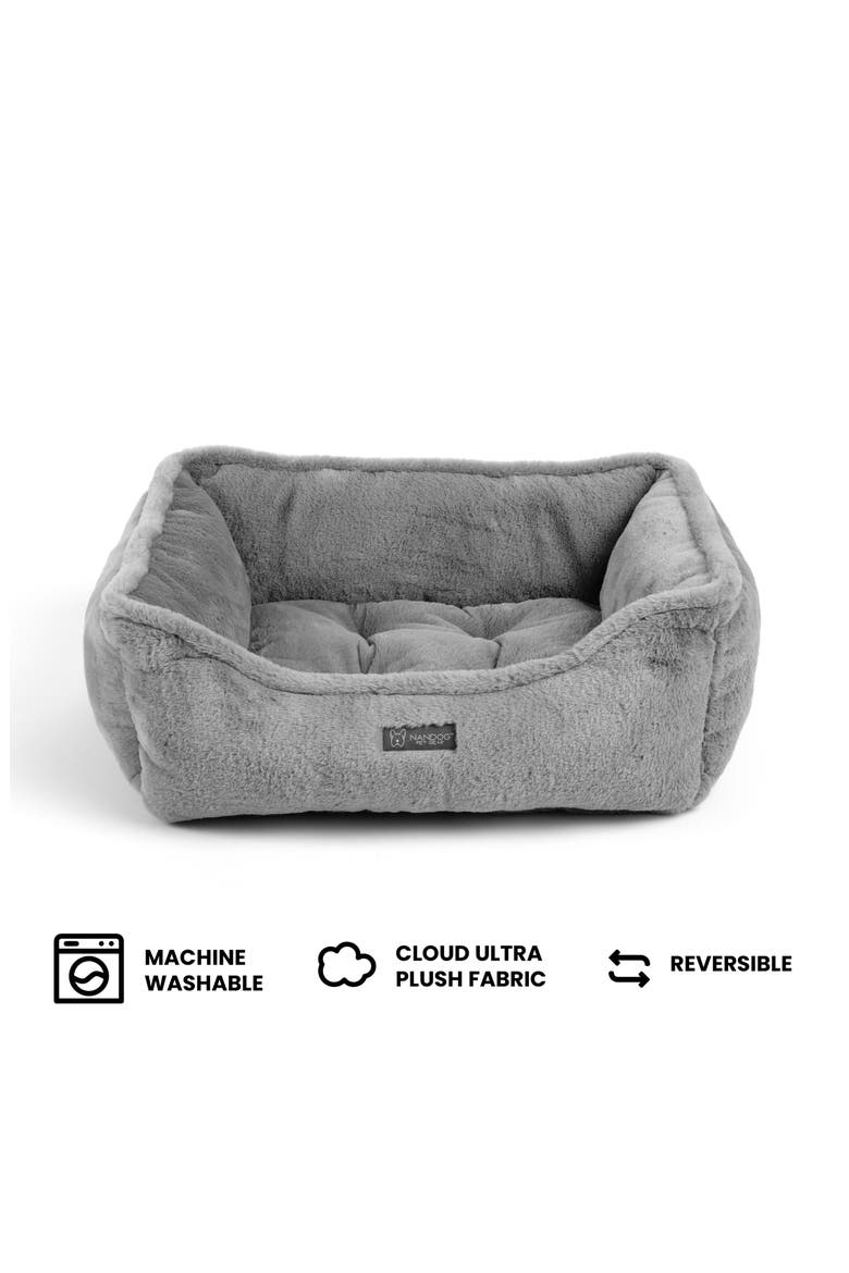 Super Cloud Dog  Bed- Reversible Cat & Dog Bed, Alternate, color, River Gray