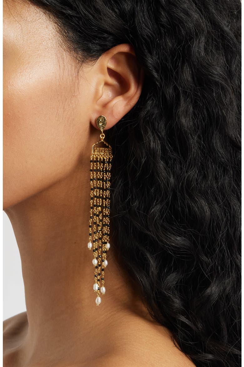 Zoe Drape Drop Earrings, Alternate, color, GOLD