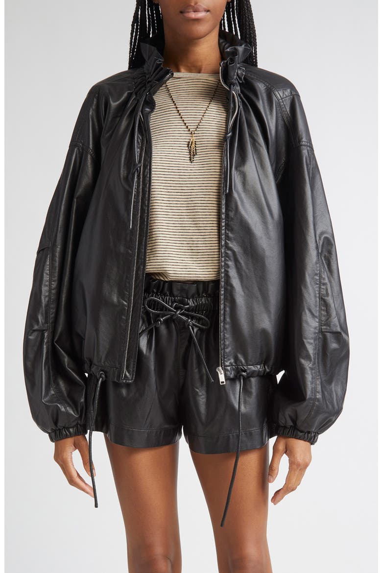 Neela Faux Leather Drawstring Jacket (Women) | Nordstrom