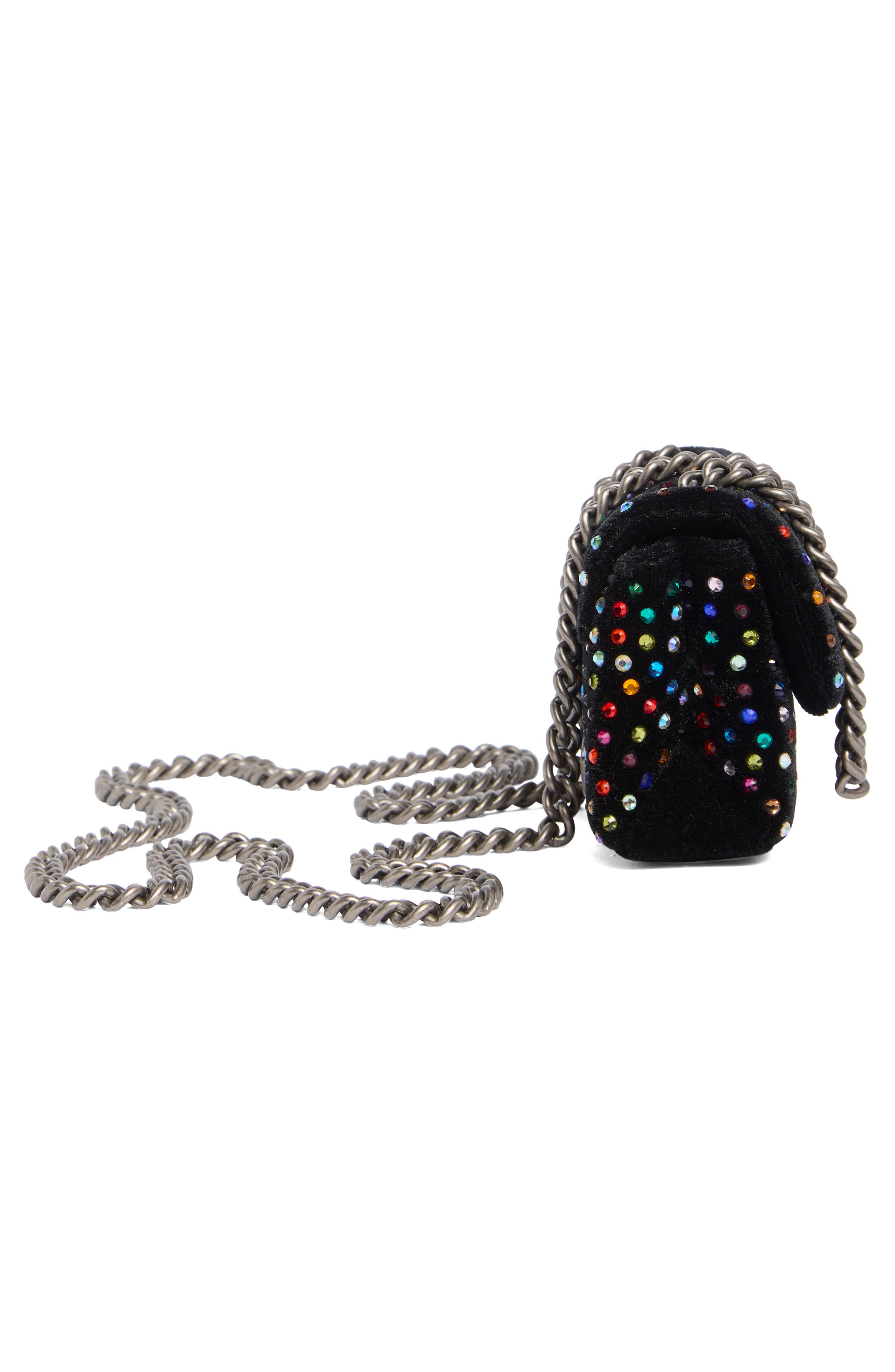 Kurt Geiger London Nano Kensington Crystal Crossbody Bag, Alternate, color, Black