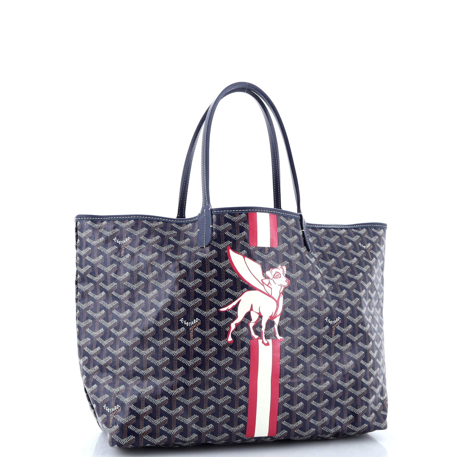 Pre-Owned Goyard Saint Louis Tote Printed Coated Canvas PM, Alternate, color, 