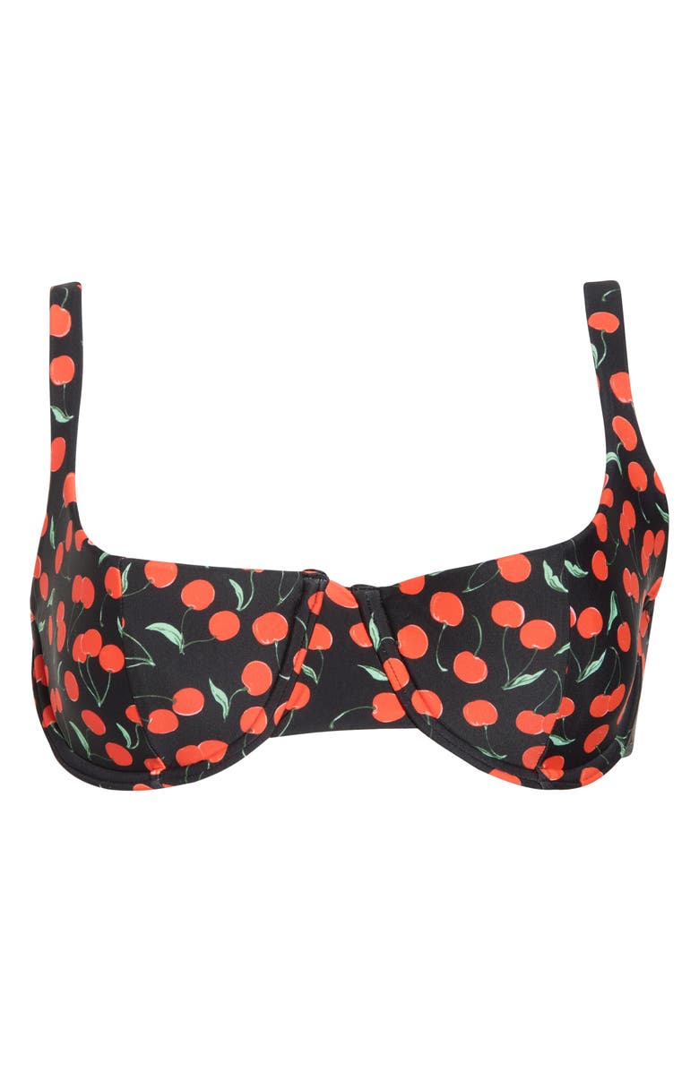 Good American Cherry Underwire Bikini Top, Alternate, color, Black Cherries003