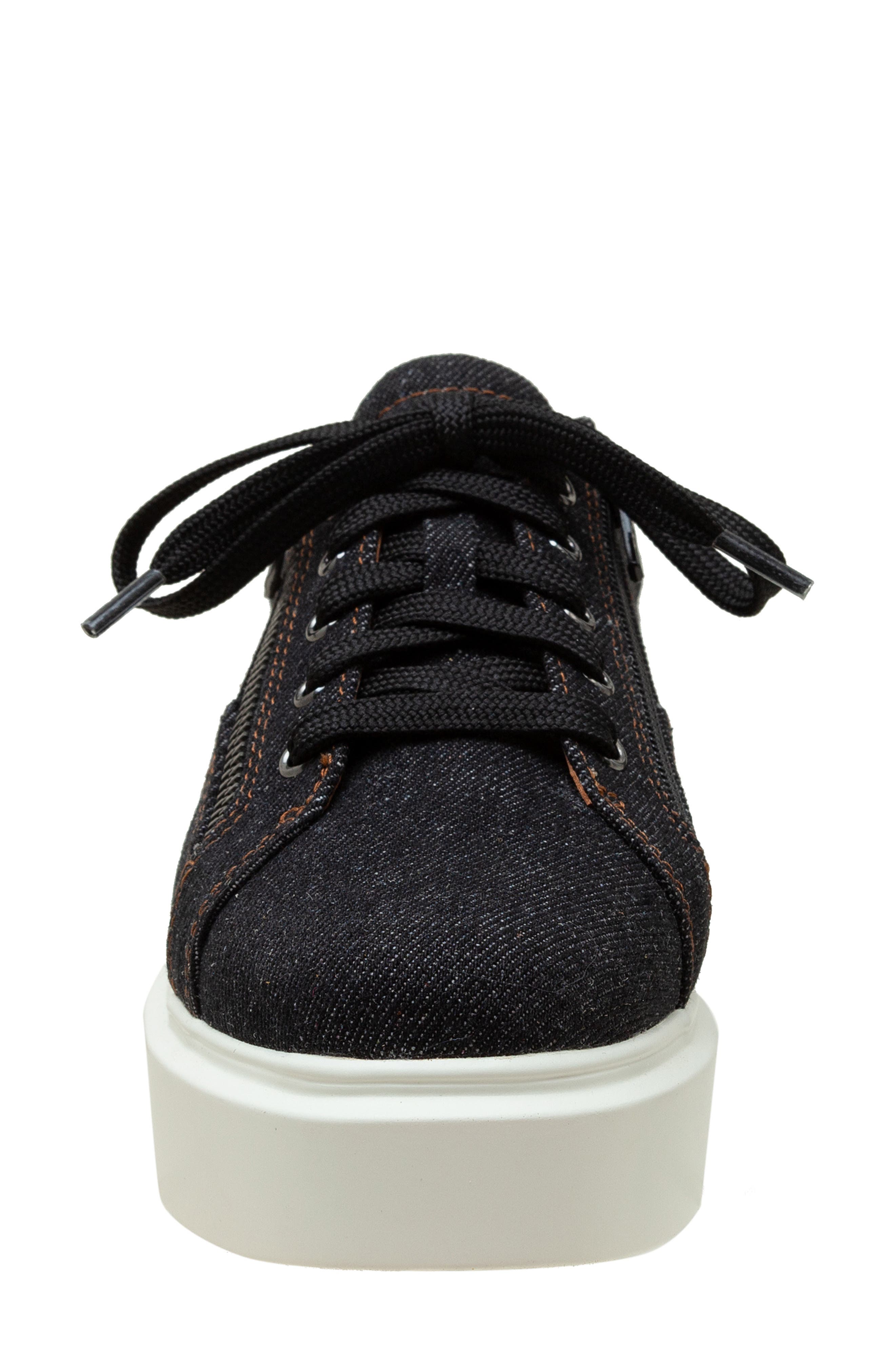 Linea Paolo Kalula Denim Zip Sneaker, Alternate, color, Black Denim