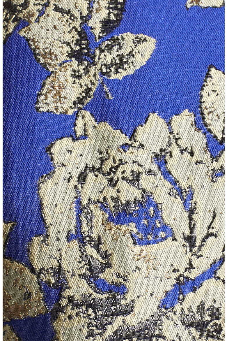 Metallic Jacquard Fit & Flare Dress, Alternate, color, ROYAL MULTI