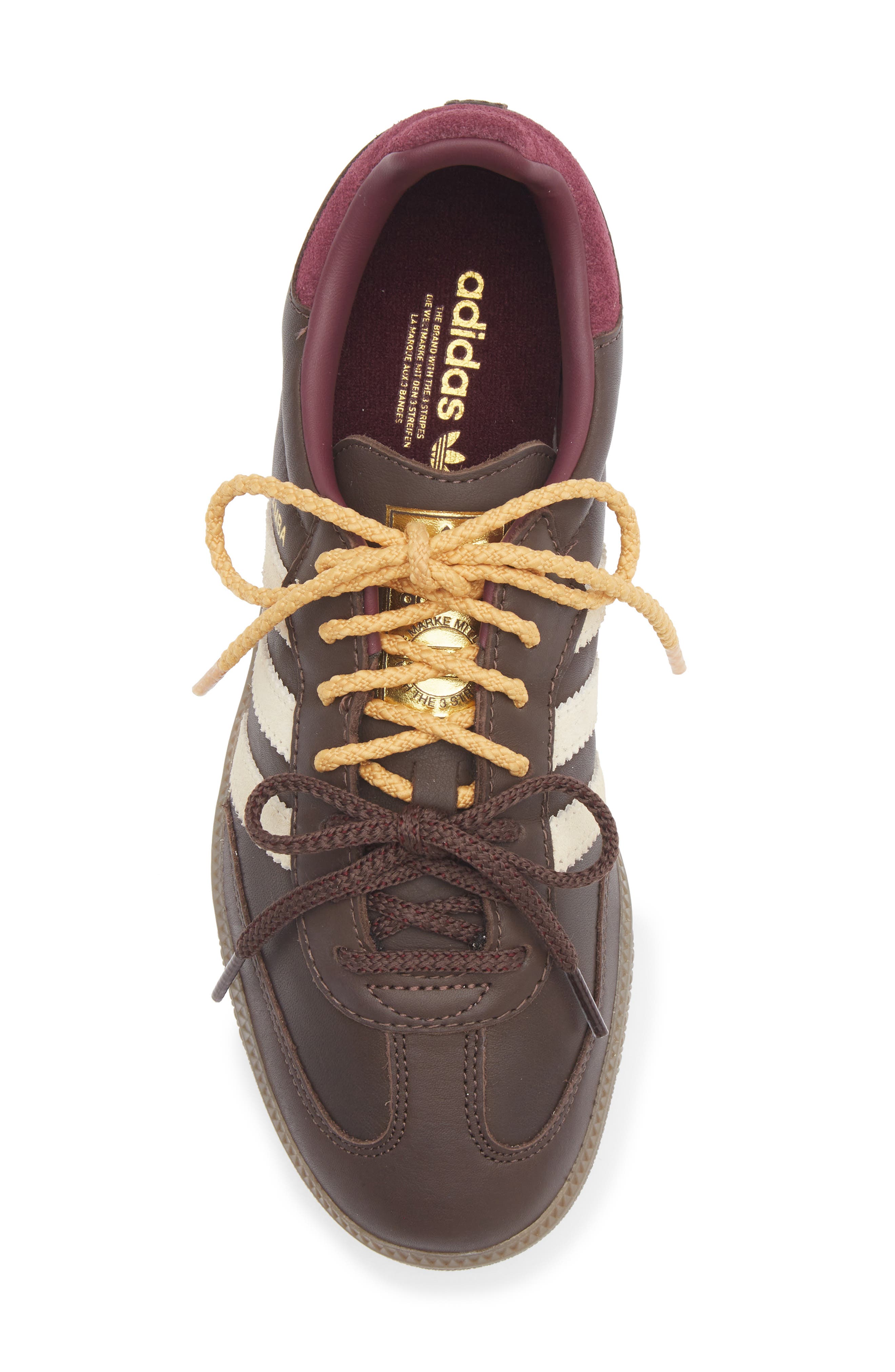Samba OG Sneaker, Alternate, color, BROWN/ WARM VANILLA/ MAROON