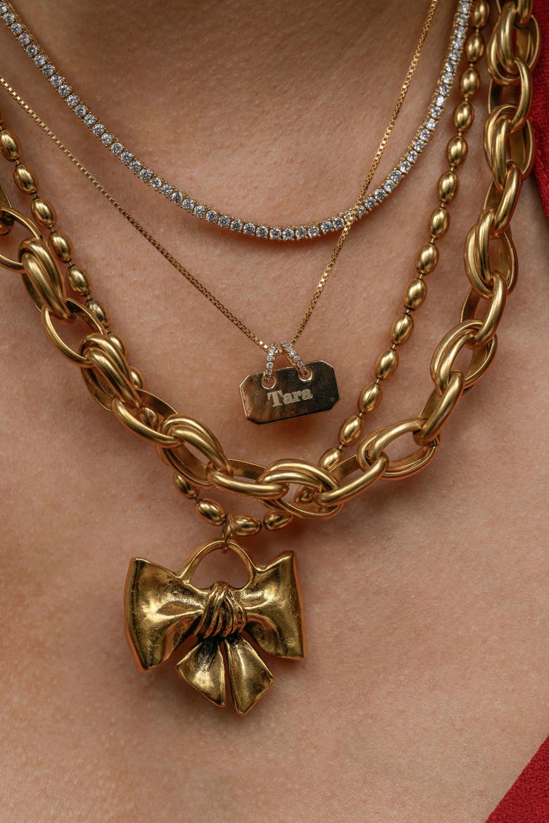 Roxy Necklace, Alternate, color, Gold