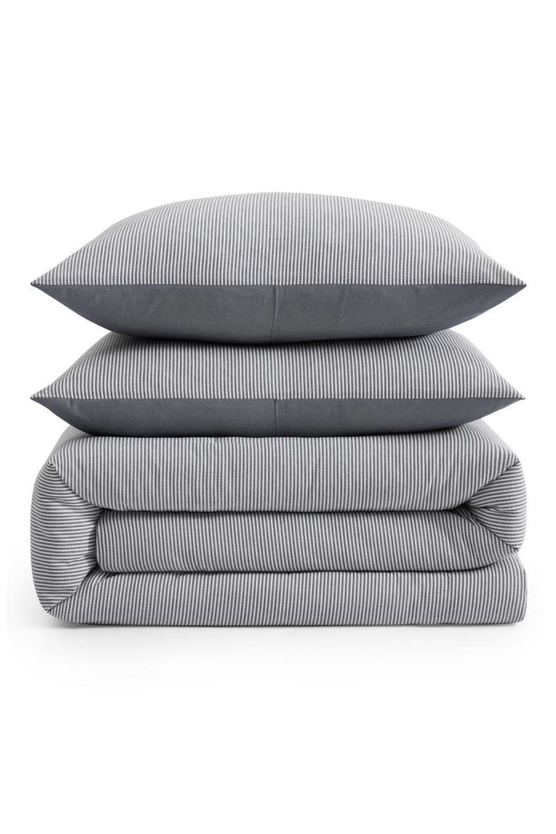 Sandbar Stripe Comforter & Shams Set, Main, color, DEEP BLUE