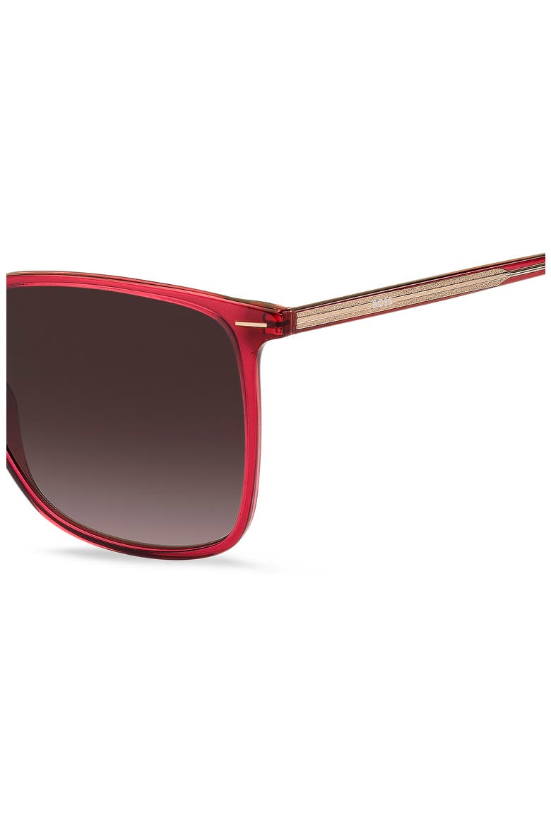 1523/S 57mm Gradient Square Sunglasses, Alternate, color, BURGUNDY