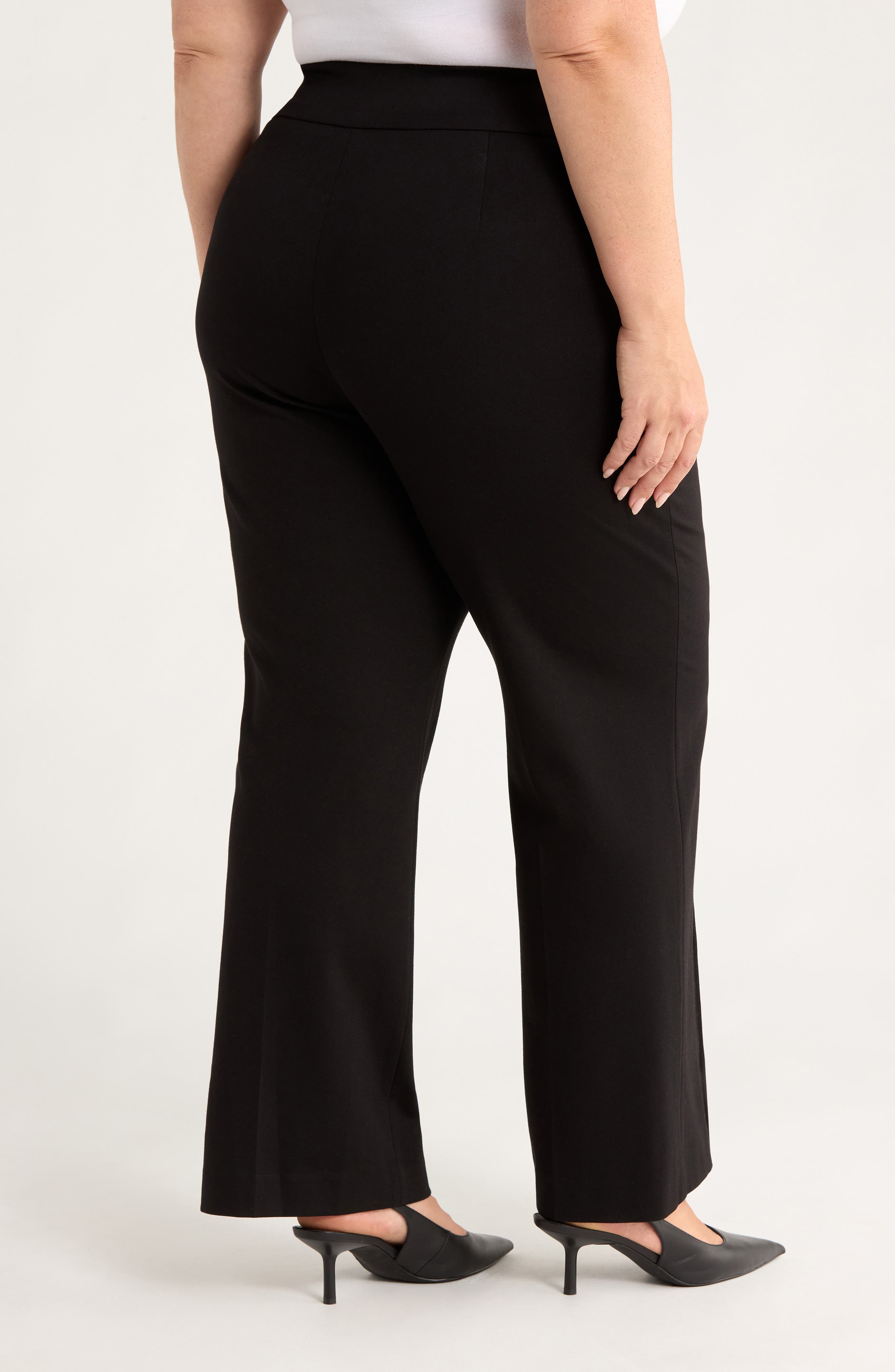 Pintuck Pull-On Straight Leg Pants - image 2