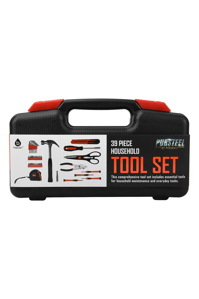 Handy Solutions 39-Piece Household Tool Kit, Alternate, color, Black