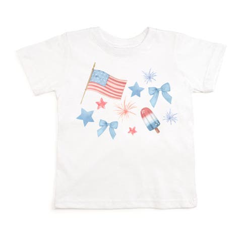 Patriotic Watercolor Short Sleeve T-Shirt (Baby)