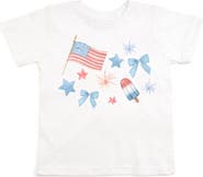 Sweet Wink Patriotic Watercolor Short Sleeve T-Shirt