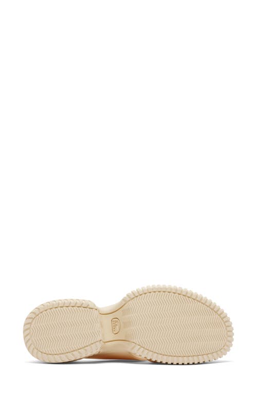 Sorel One Streetworks Platform Slide Sandal In Honey White/sea Salt