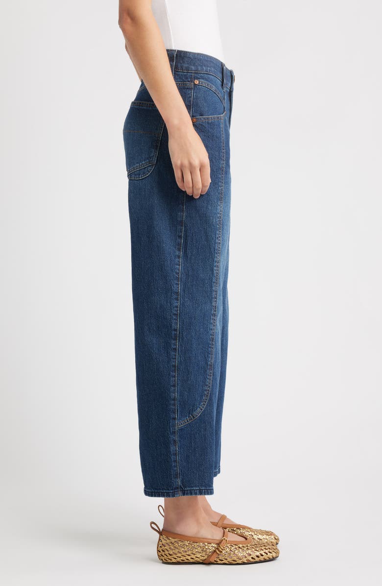 Wit & Wisdom High Waist Barely Barrel Jeans, Alternate, color, Blue