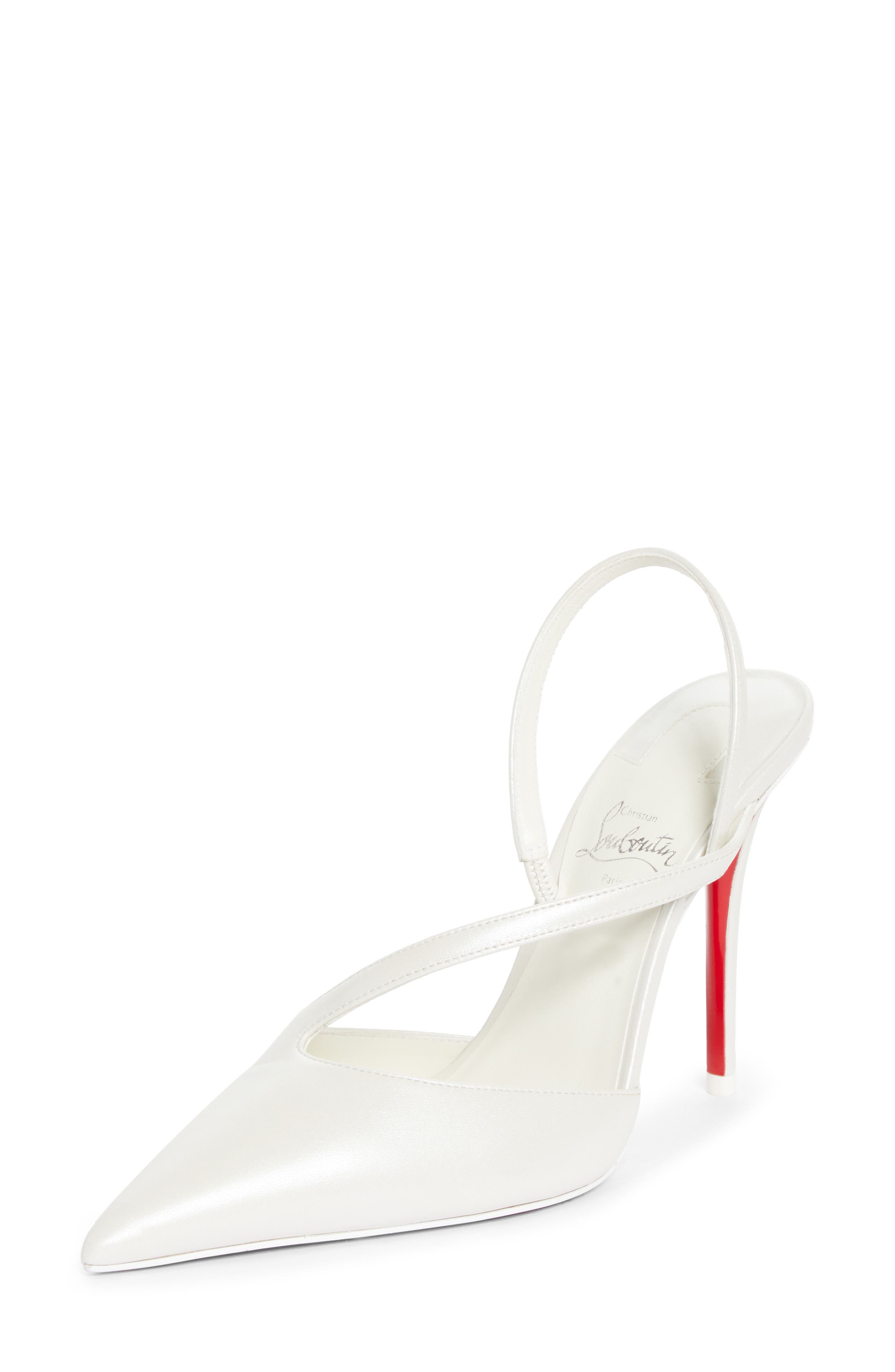 Must Z Leather Slingback Pump, Main, color, W667 BIANCO/ SNOW