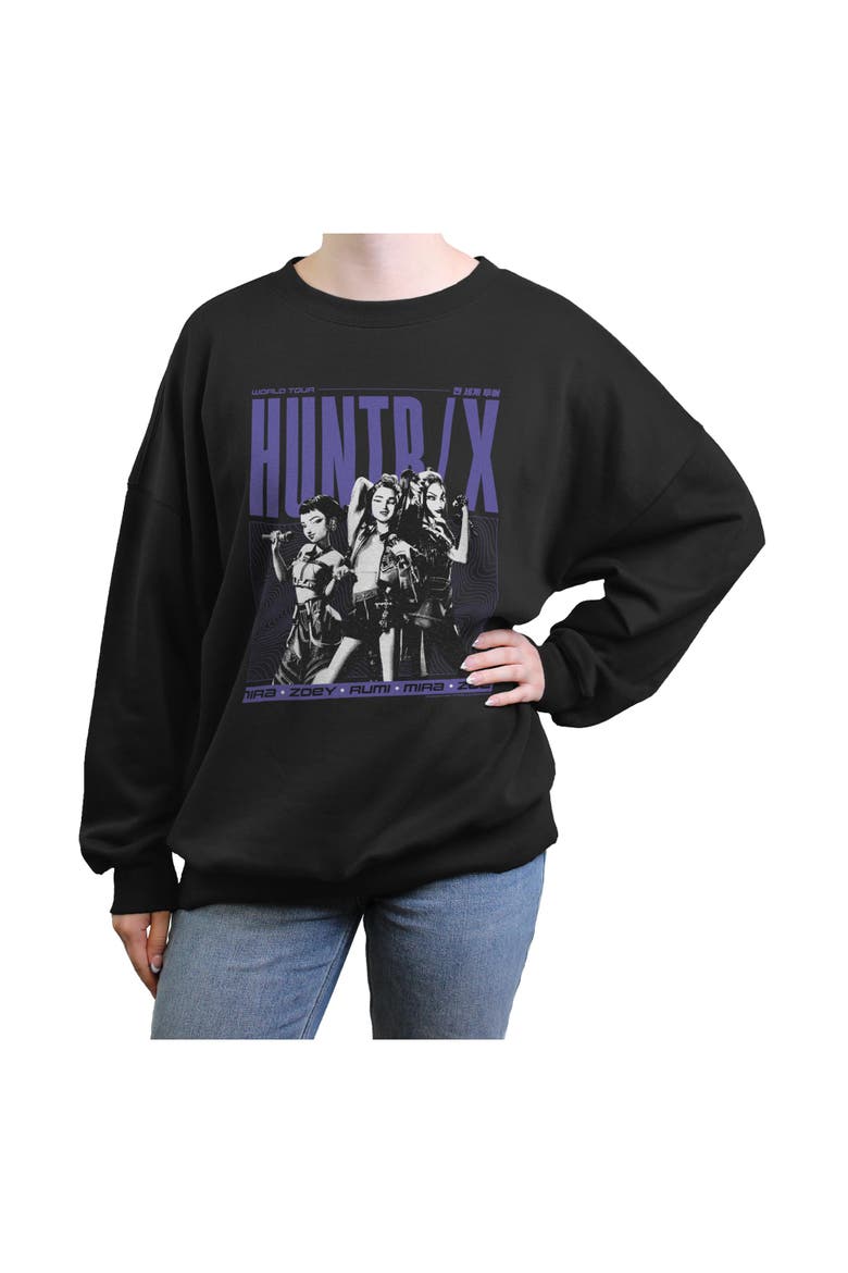 Junior's KPop Demon Hunters Huntrix World Tour Idols  Sweatshirt, Main, color, Black