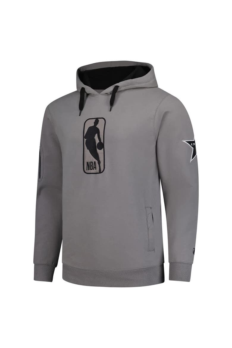 Unisex FISLL Gray NBA Events Logoman Shadow Collection Pullover Hoodie, Alternate, color, Gray