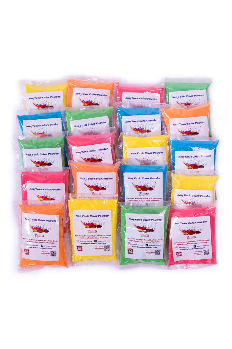 Non-Toxic Holi Color Powder - Pack of 20, Main, color, MULTI COLOR