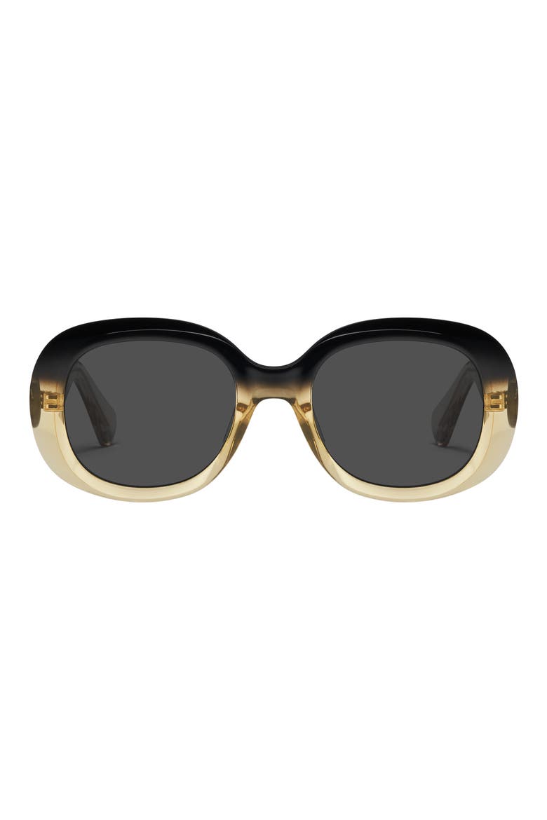 Impromptu 52mm Round Sunglasses, Main, color, BLACK YELLOW/ SMOKE
