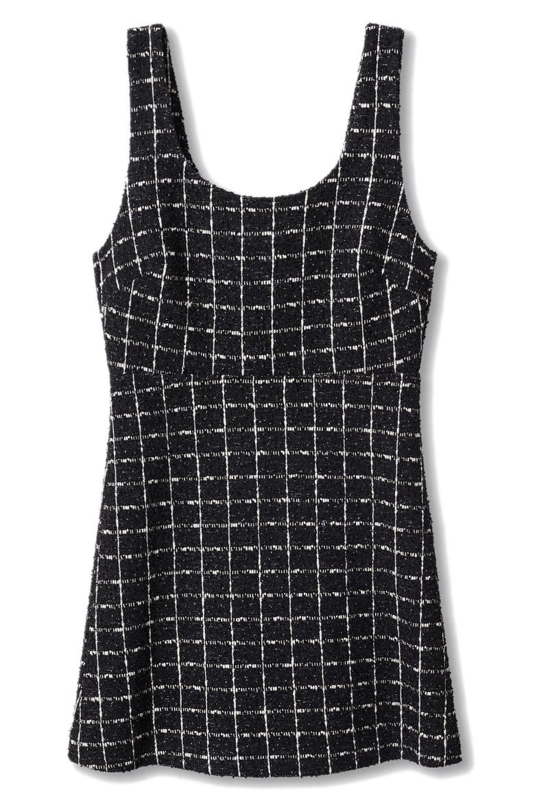 Tweed Minidress, Alternate, color, BLACK