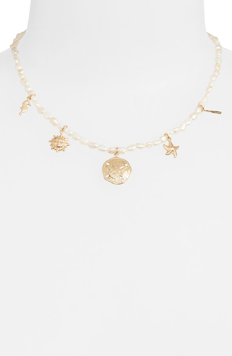 Child of Wild Sunspell Freshwater Pearl Necklace, Alternate, color, Gold