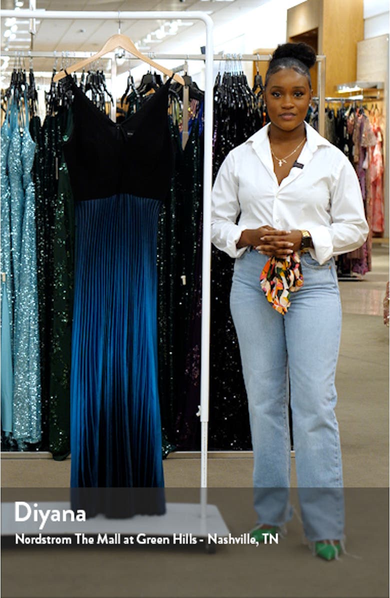 Ombré Pleated Gown, sales video thumbnail