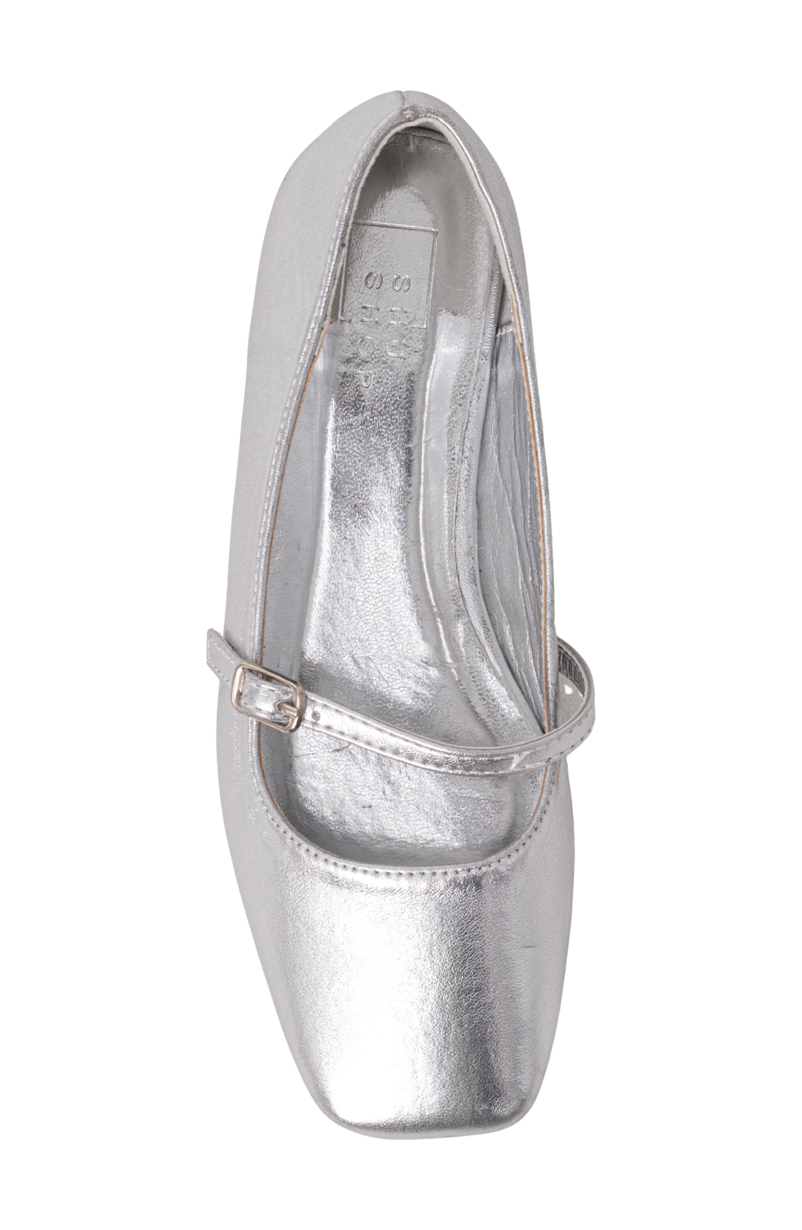 Kids' Adele Mini Faux Leather Mary Jane, Alternate, color, STERLING
