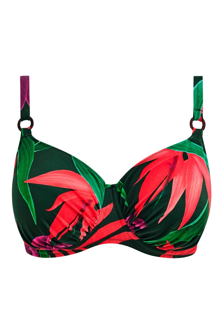 Pichola Gathered Underwire Bra, Alternate, color, MANGROVE