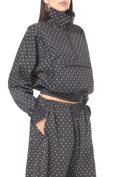 Dot Quarter Zip Pullover