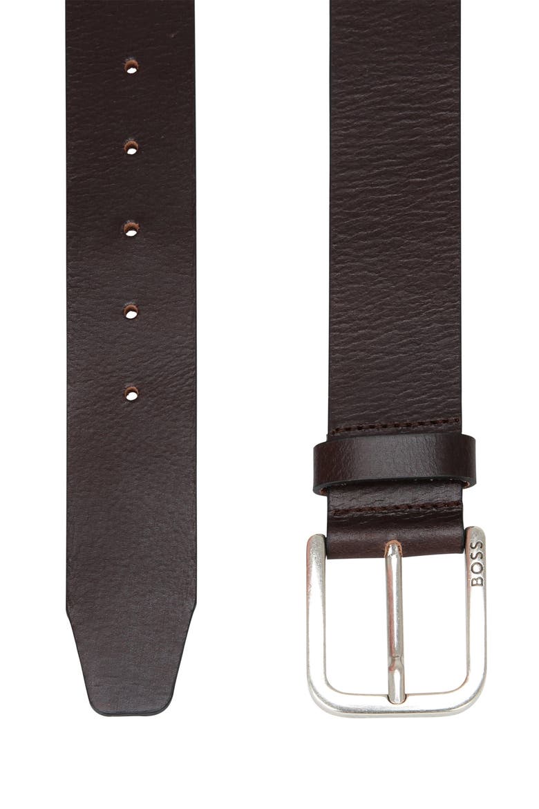 Janni Leather Belt, Alternate, color, DARK BRN