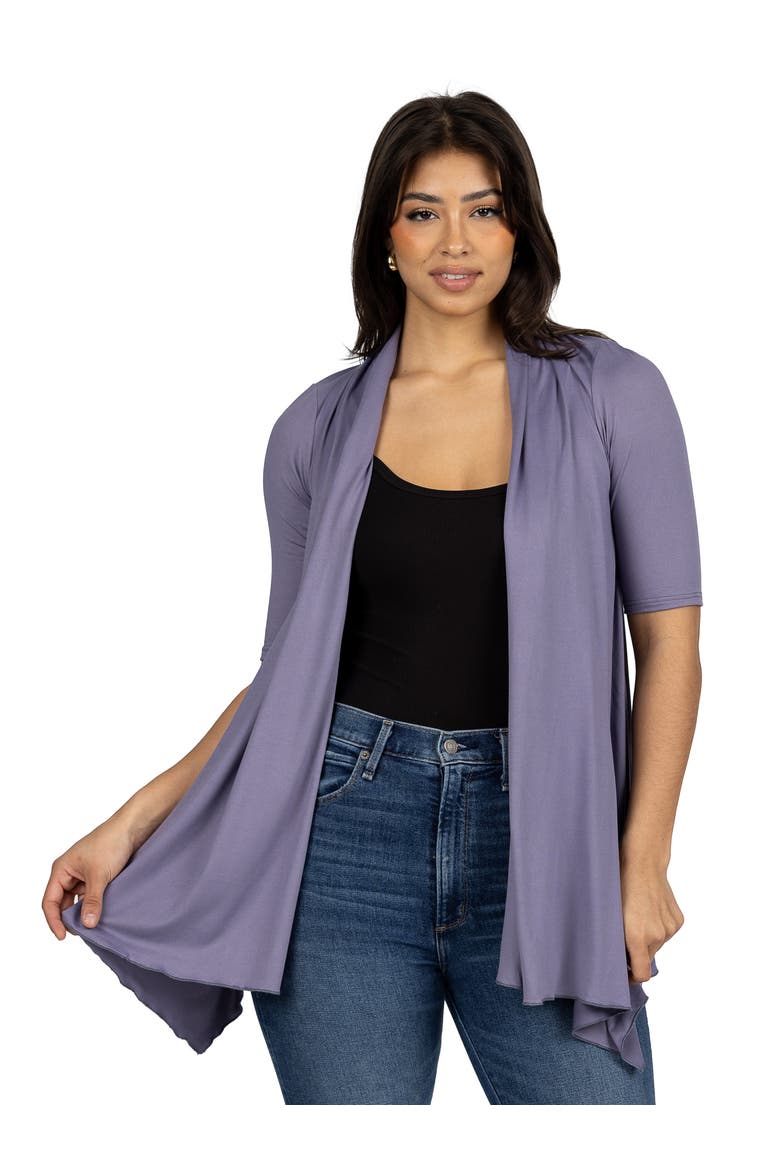 Maternity Loose Fit Open Front Cardigan, Main, color, Mauve