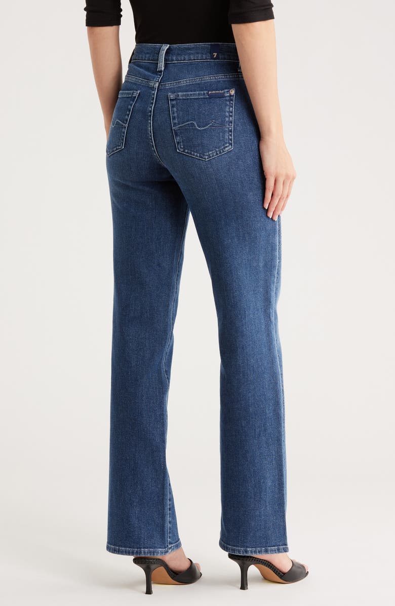 7 For All Mankind Alexa Rhinestone High Waist Straight Leg Jeans, Alternate, color,