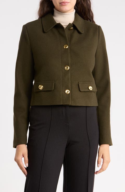 Matte Bouclé Cropped Jacket