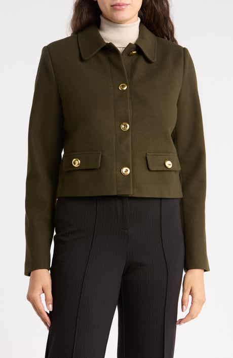 Matte Bouclé Cropped Jacket