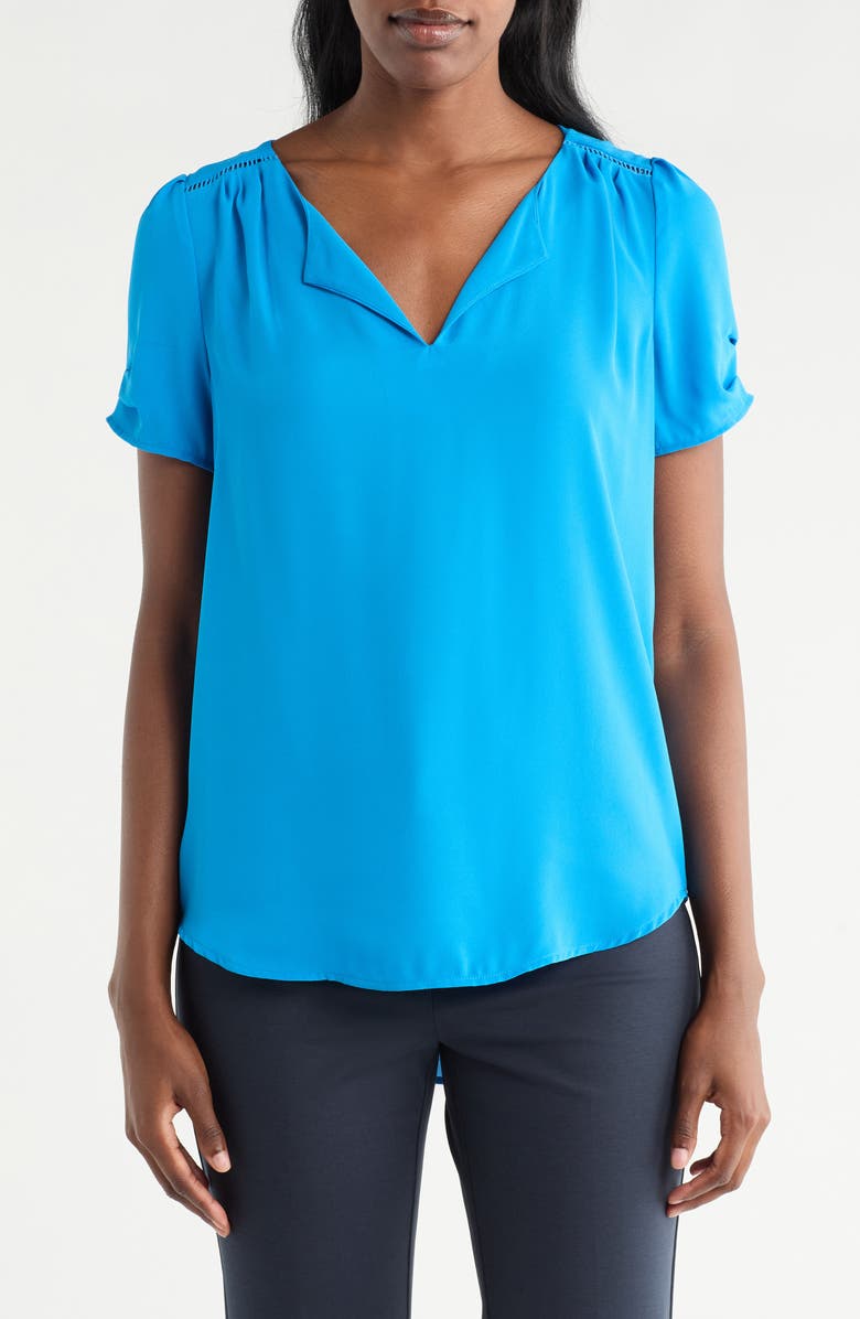 DR2 by Daniel Rainn Elke Split Neck Top, Main, color,