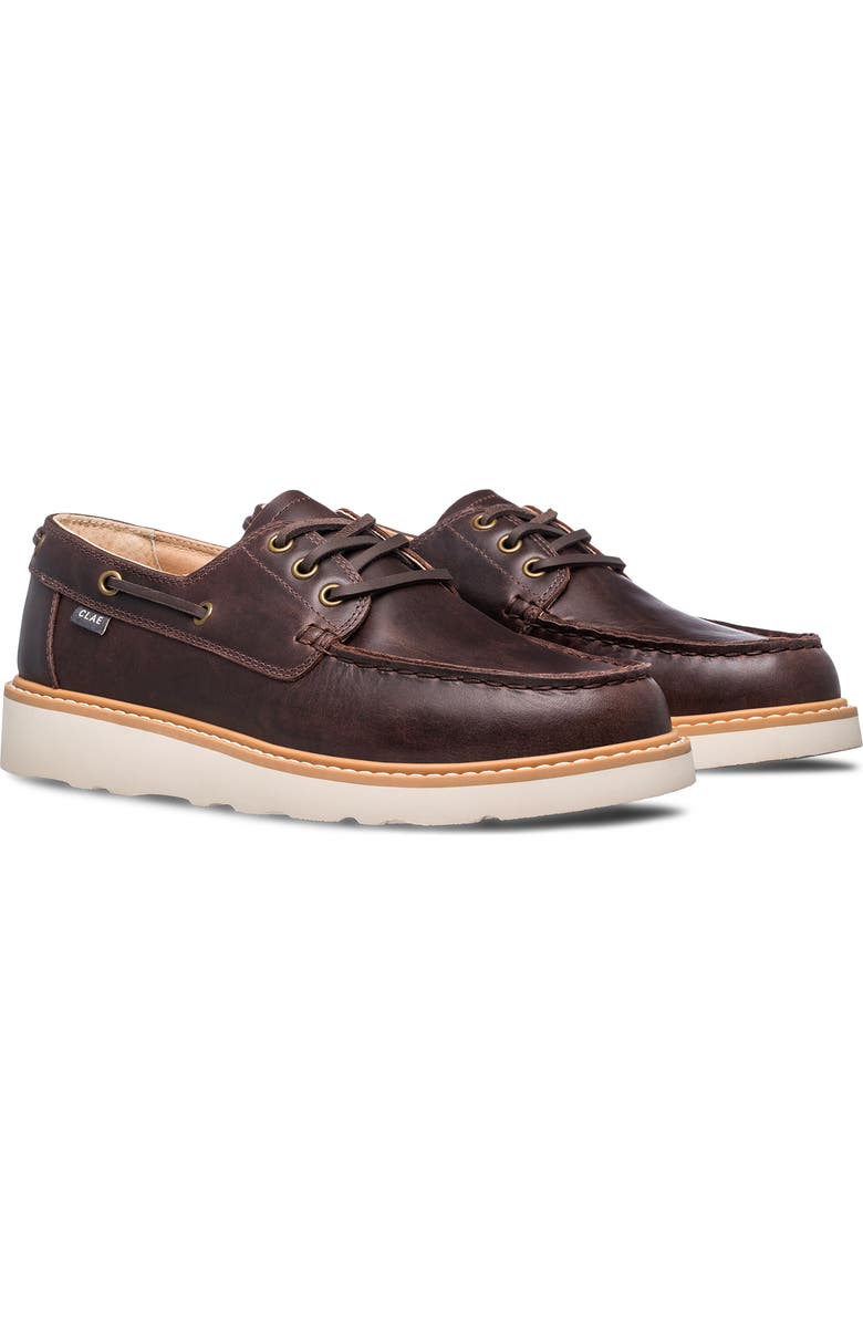 CLAE Carter Boat Shoe, Main, color, Walrus Brown Leather