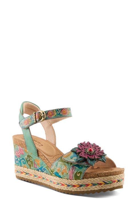 Boca Espadrille Ankle Strap Platform Wedge Sandal (Women)